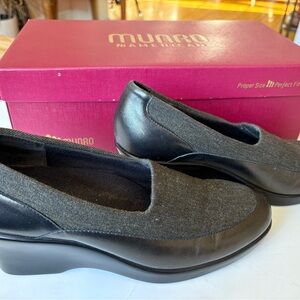 Munro American Black Ankle women’s tweed leather Size US 6.5 at $155 w/box